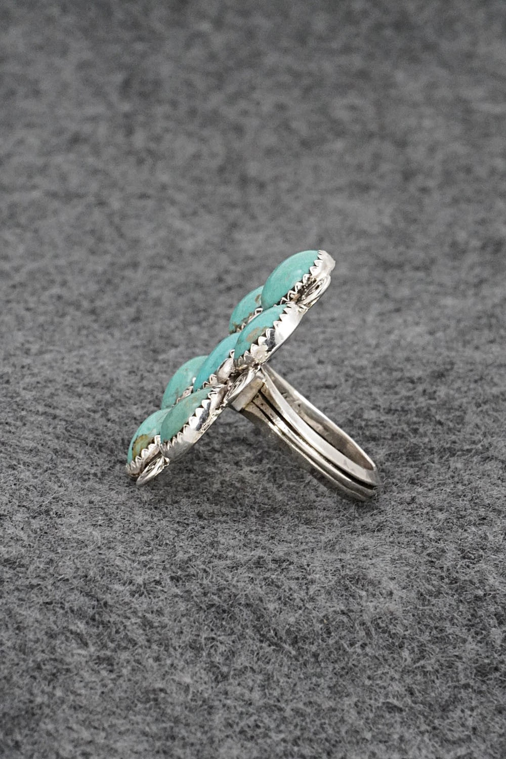 Turquoise & Sterling Silver Ring - Priscilla Reeder - Size 8