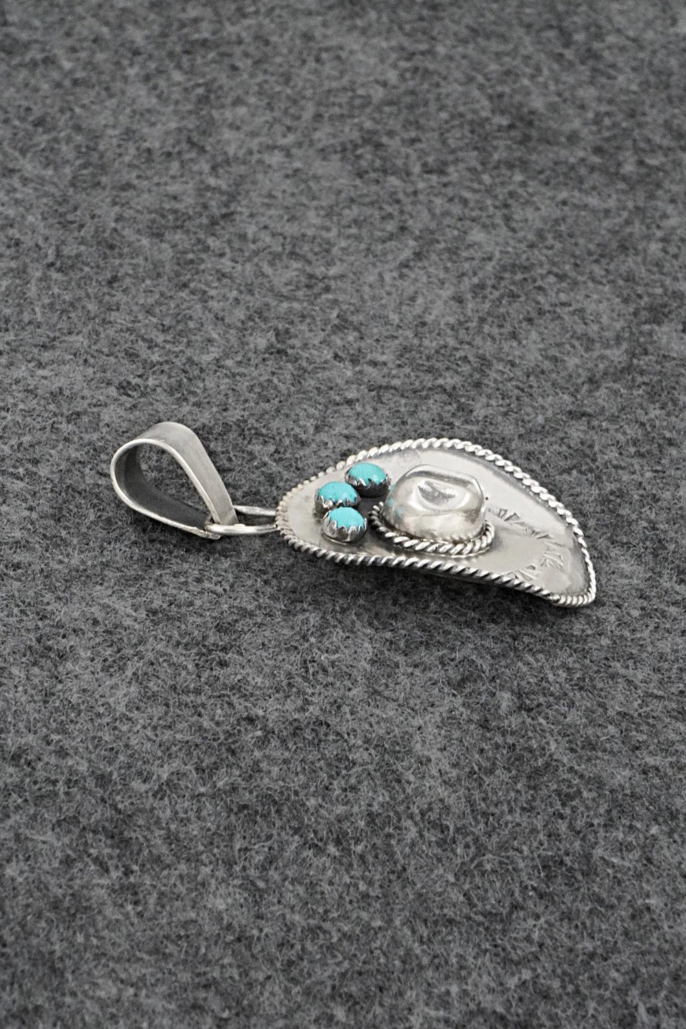 Turquoise & Sterling Silver Pendant - Davey Morgan