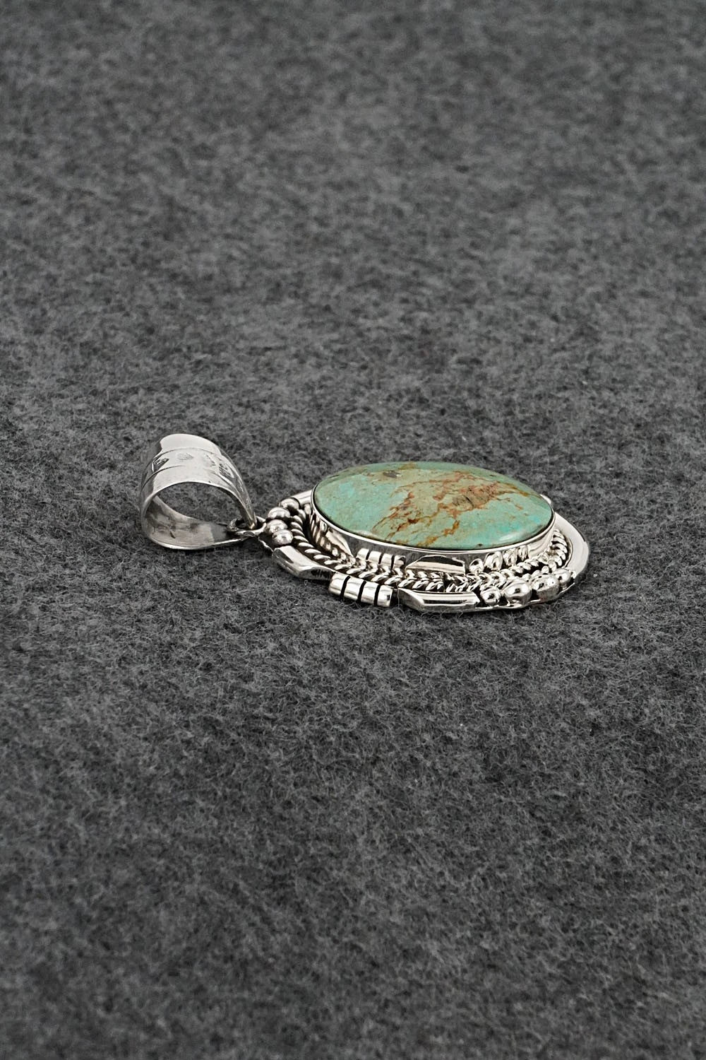 Turquoise & Sterling Silver Pendant - Charlene Yazzie