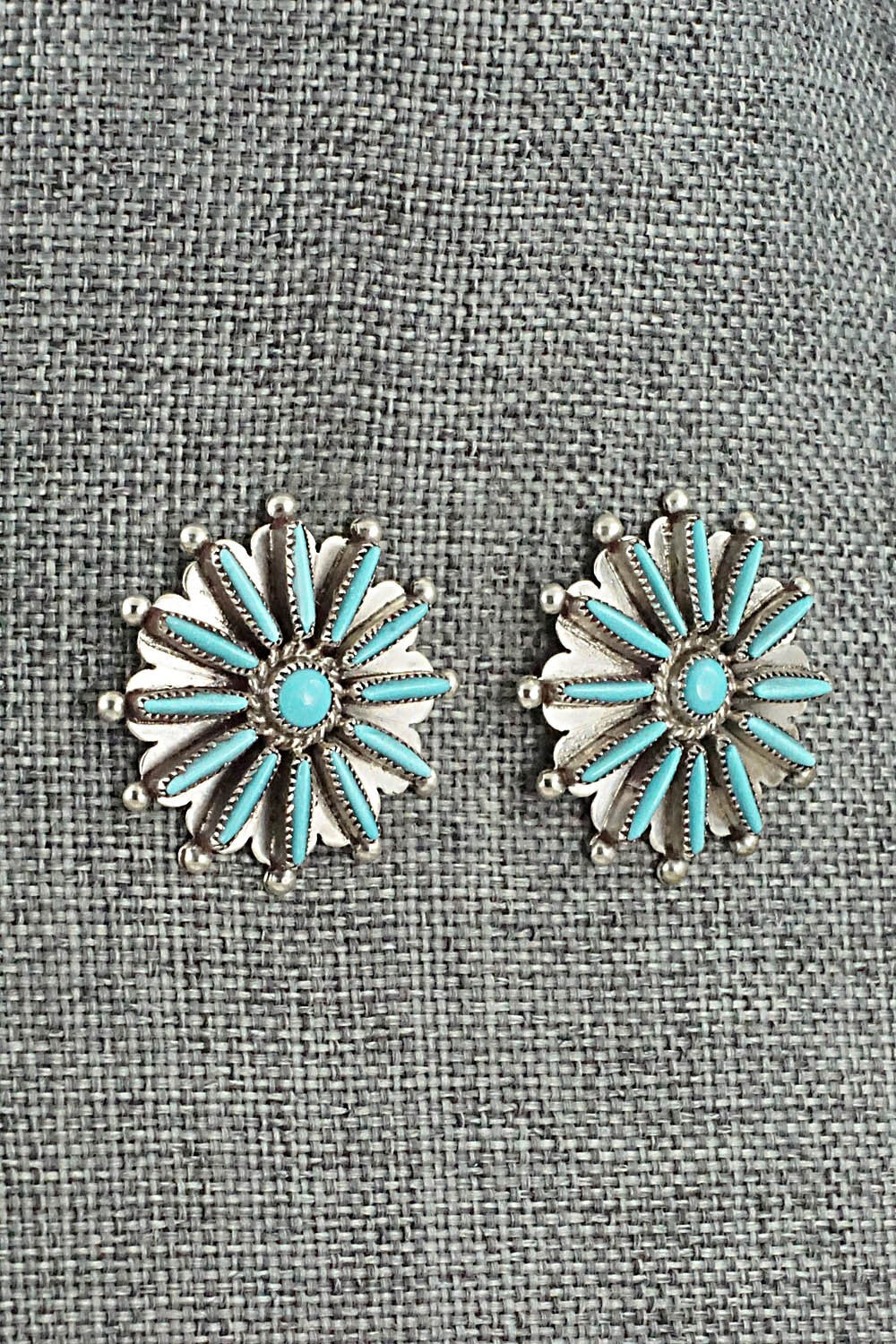 Turquoise & Sterling Silver Earrings - Samantha Waatsa