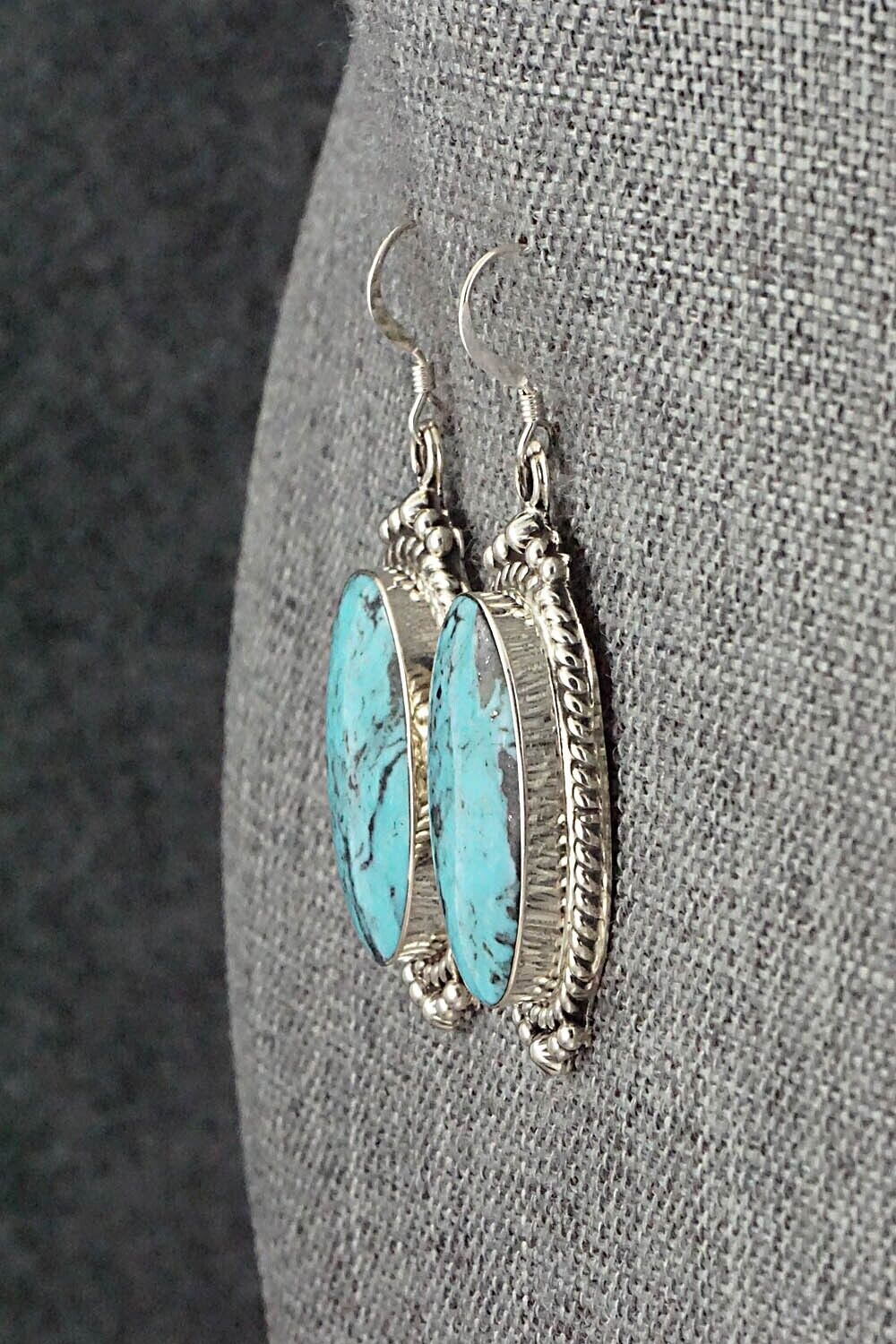 Turquoise & Sterling Silver Earrings - Gregg Yazzie