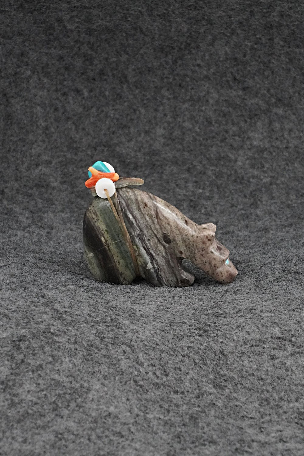 Bear Zuni Fetish Carving - Donavon Laiwakete