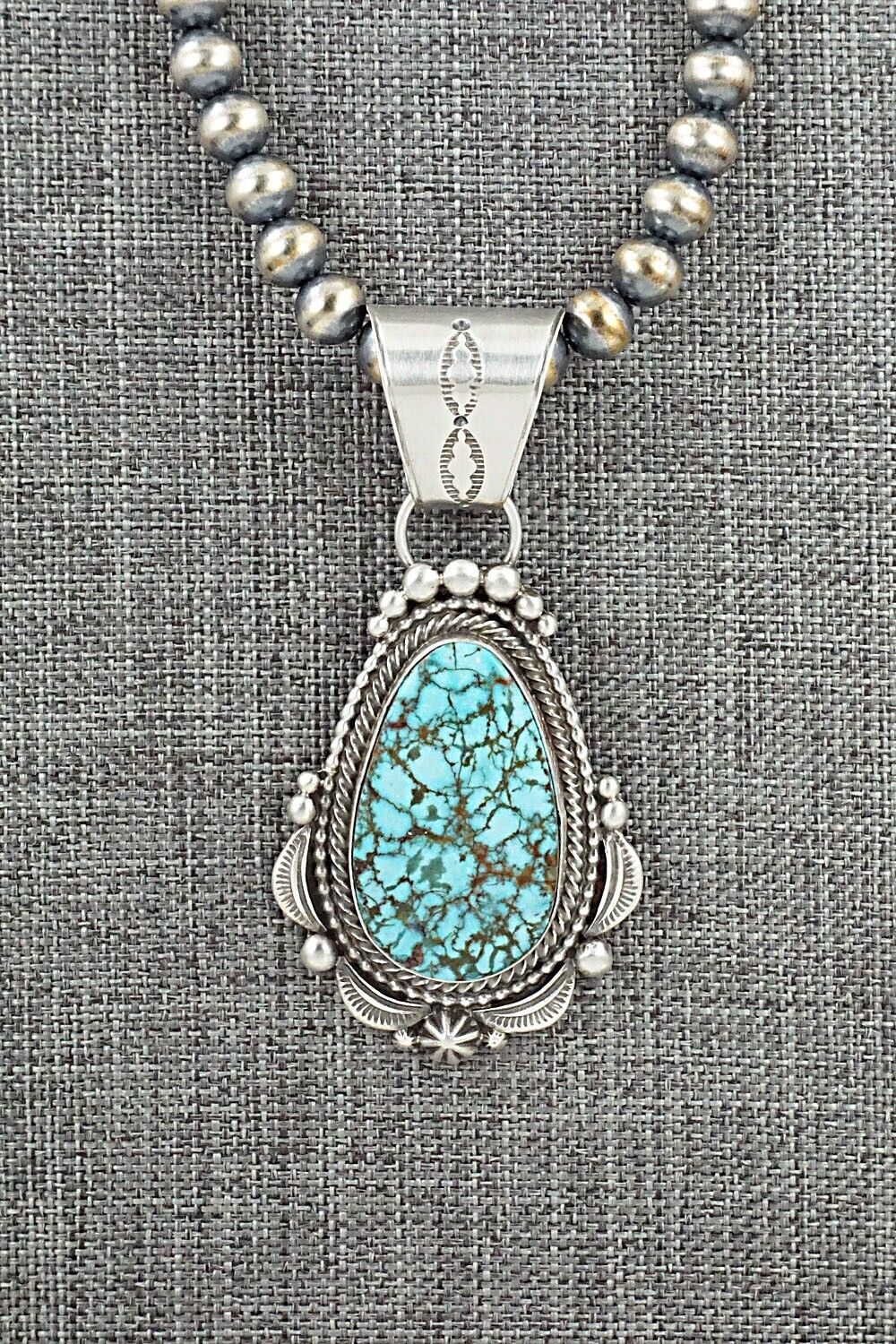 Turquoise & Sterling Silver Necklace - Tom Lewis