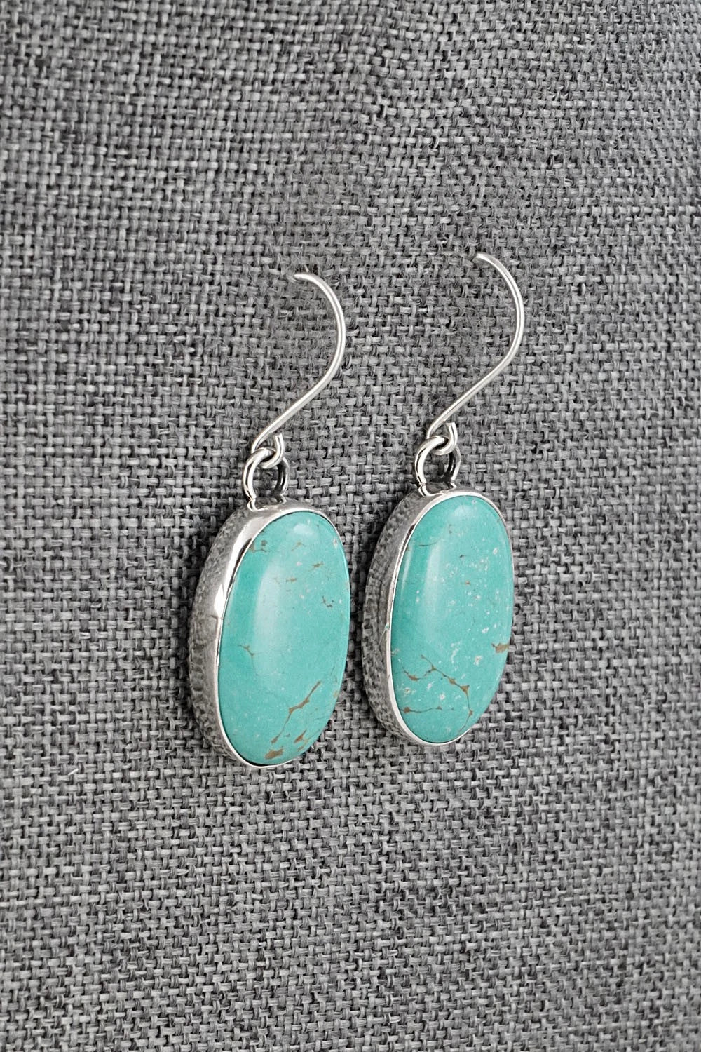 Turquoise & Sterling Silver Earrings - Eugene Gruber