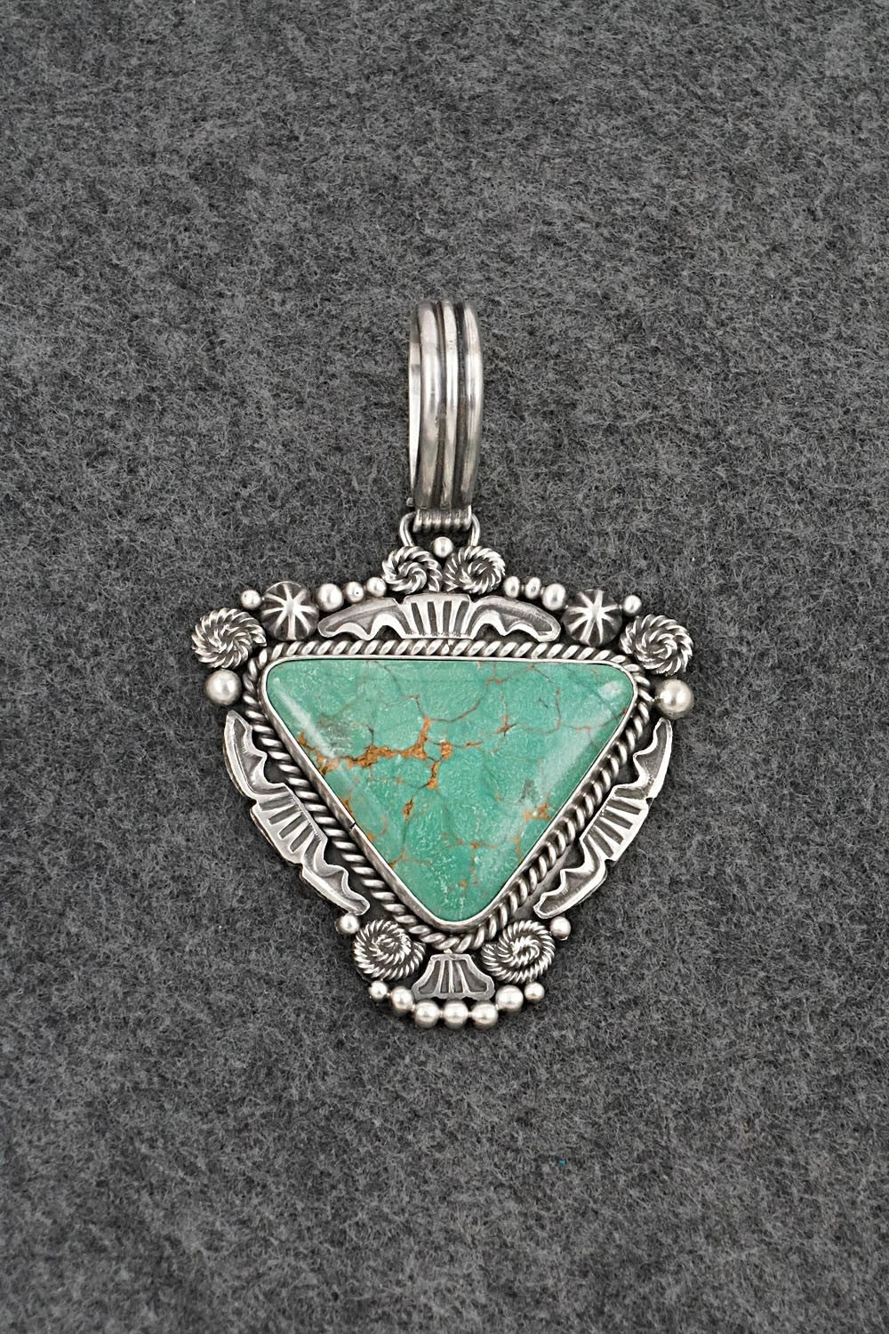 Turquoise & Sterling Silver Pendant - Rosita Calladitto