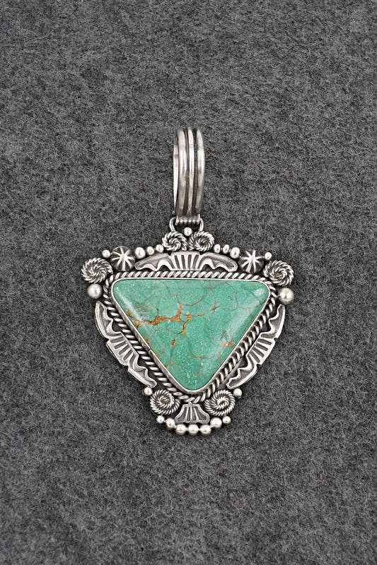 Turquoise & Sterling Silver Pendant - Rosita Calladitto