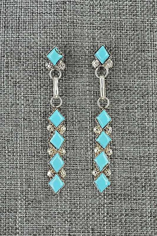 Turquoise & Sterling Silver Earrings - Olivia Qualo