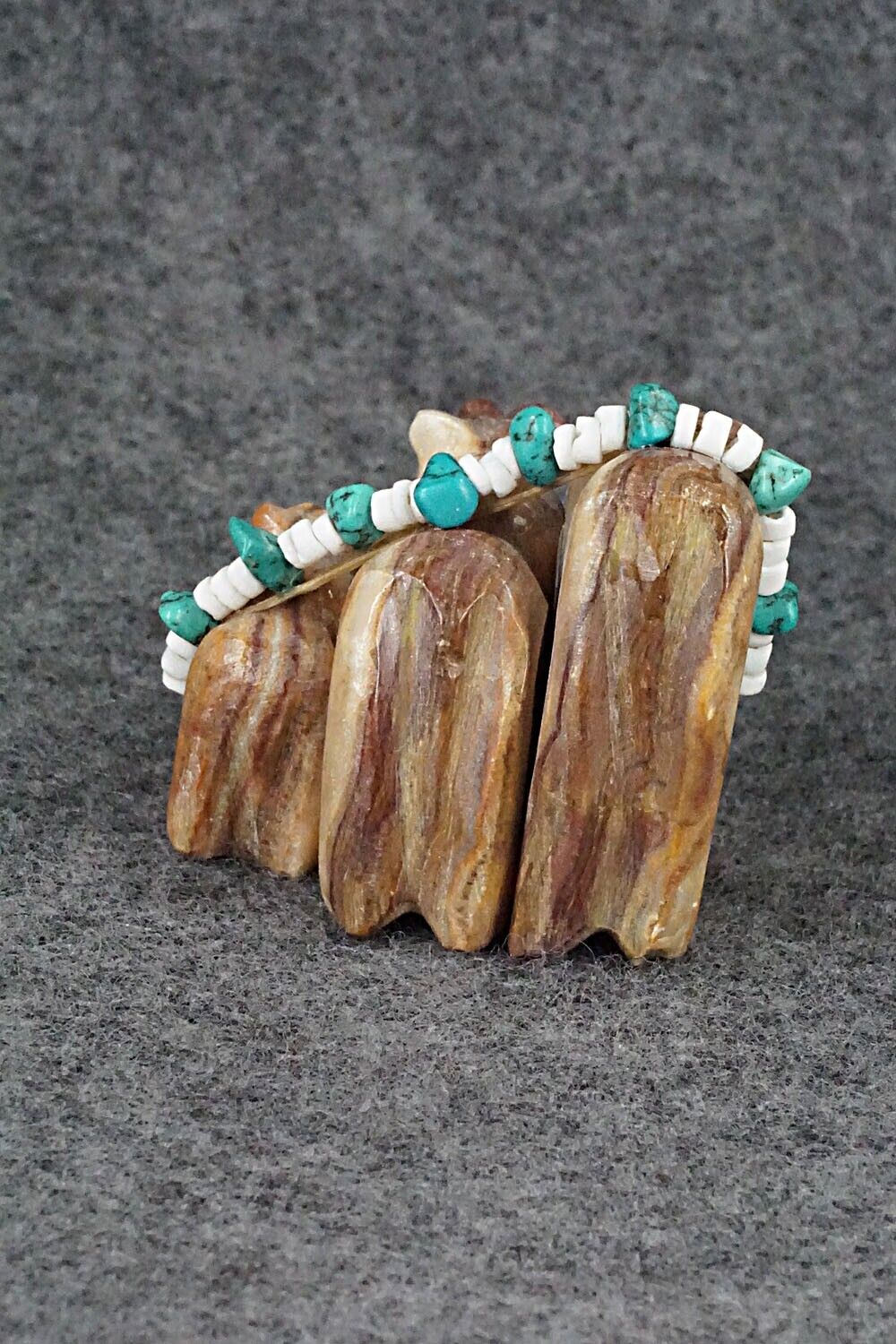 Bear Family Zuni Fetish Carving - Tim Lementino