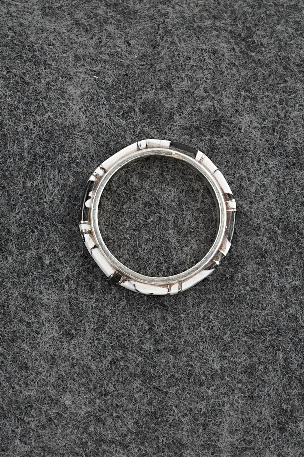 White Buffalo & Sterling Silver Ring - Terrance Panteah - Size 11.25