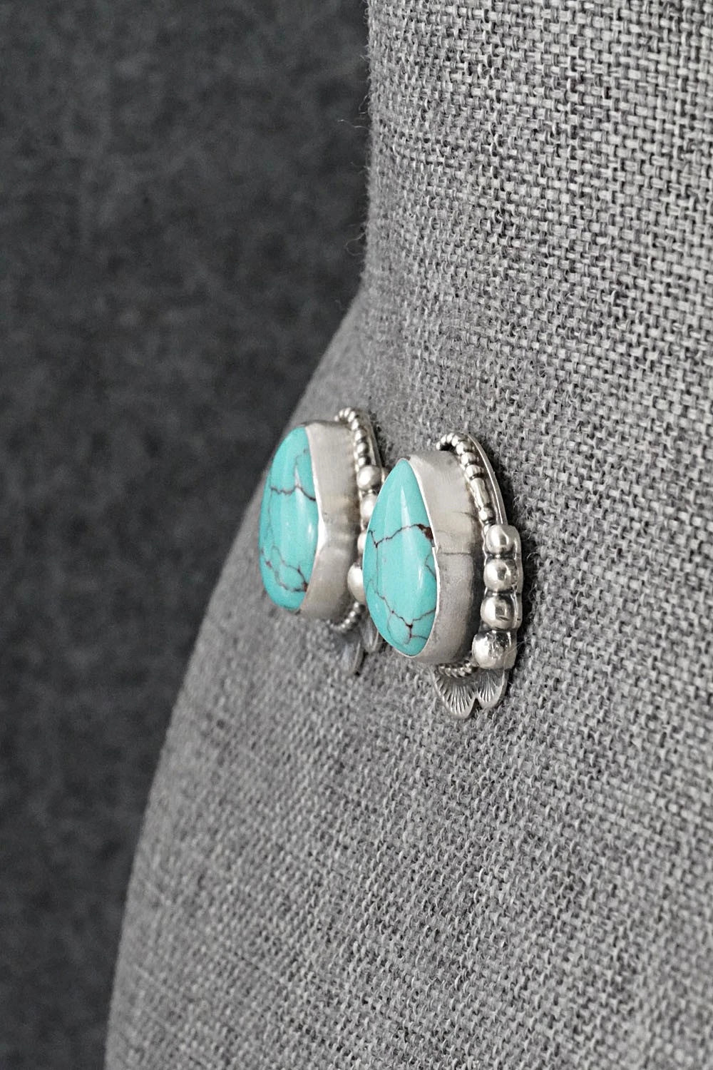 Turquoise & Sterling Silver Earrings - Bobby Johnson