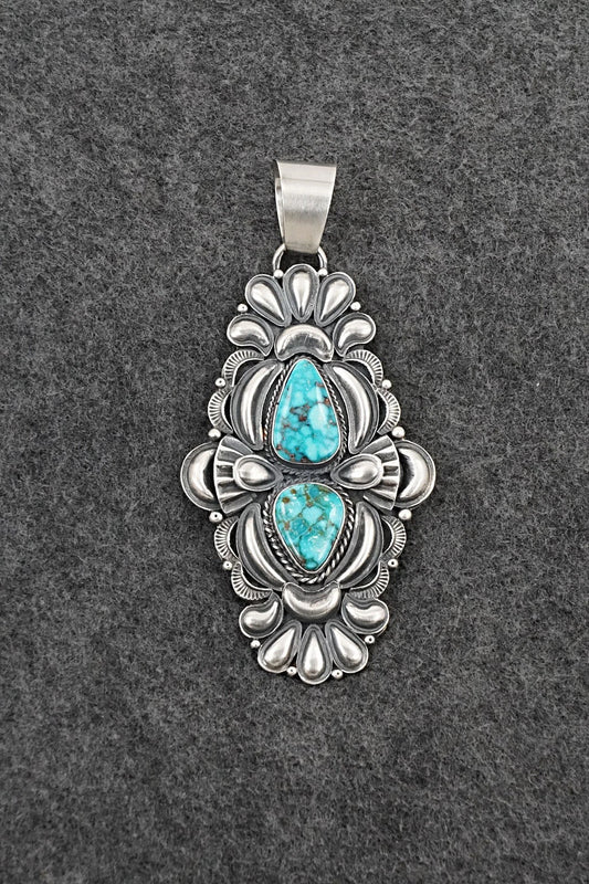 Turquoise and Sterling Silver Pendant - Derrick Gordon