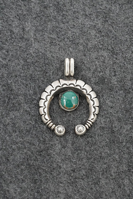 Turquoise & Sterling Silver Naja Pendant - Calvin Martinez