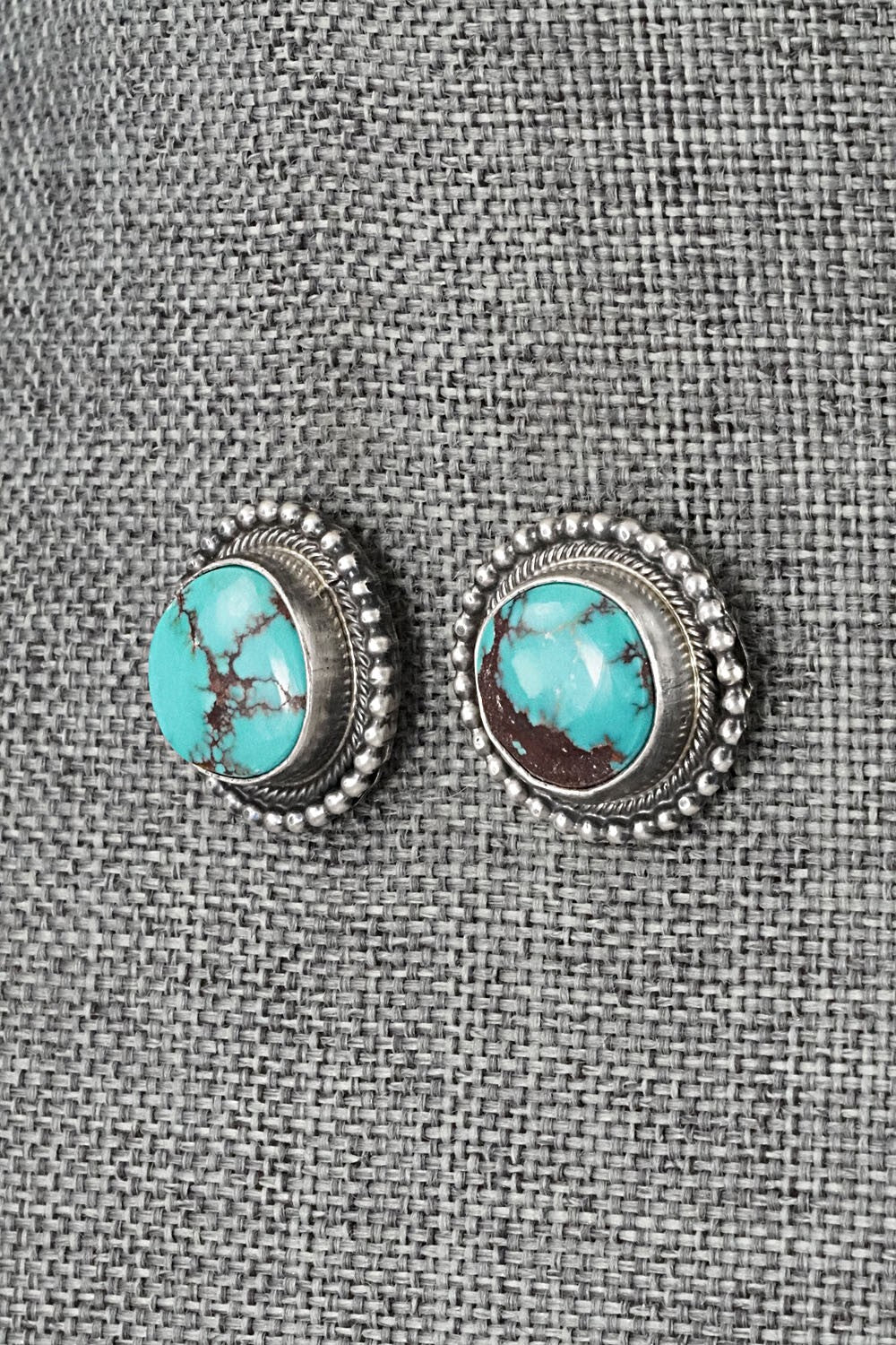 Turquoise & Sterling Silver Pendant and Earrings Set - Darrin Livingston