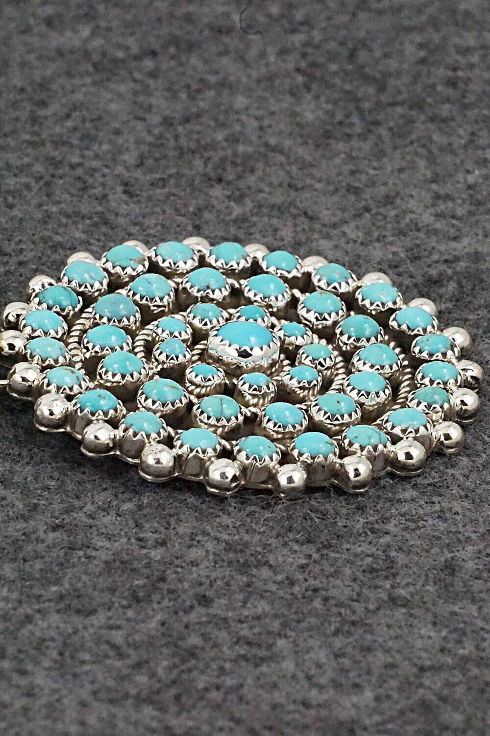 Turquoise & Sterling Silver Pendant - Tomiandra Curley