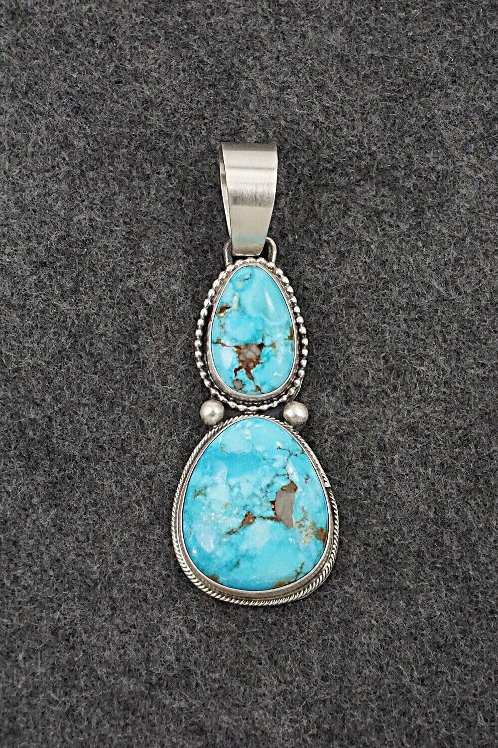 Turquoise & Sterling Silver Pendant - Bobby Johnson