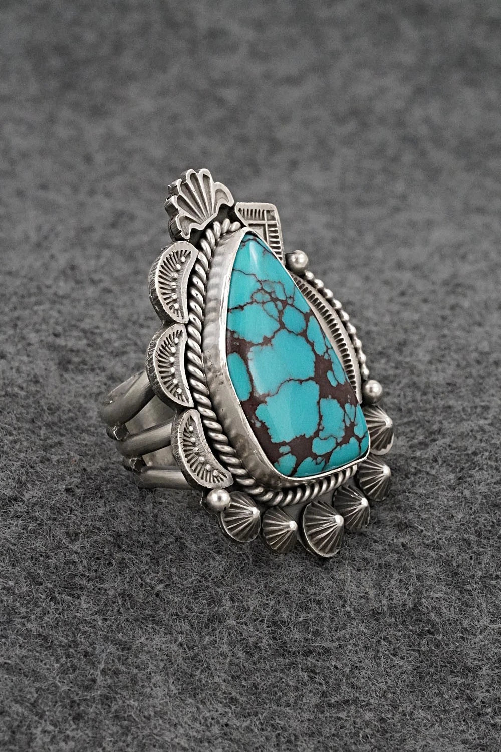 Turquoise & Sterling Silver Ring - Michael Calladitto - Size 10