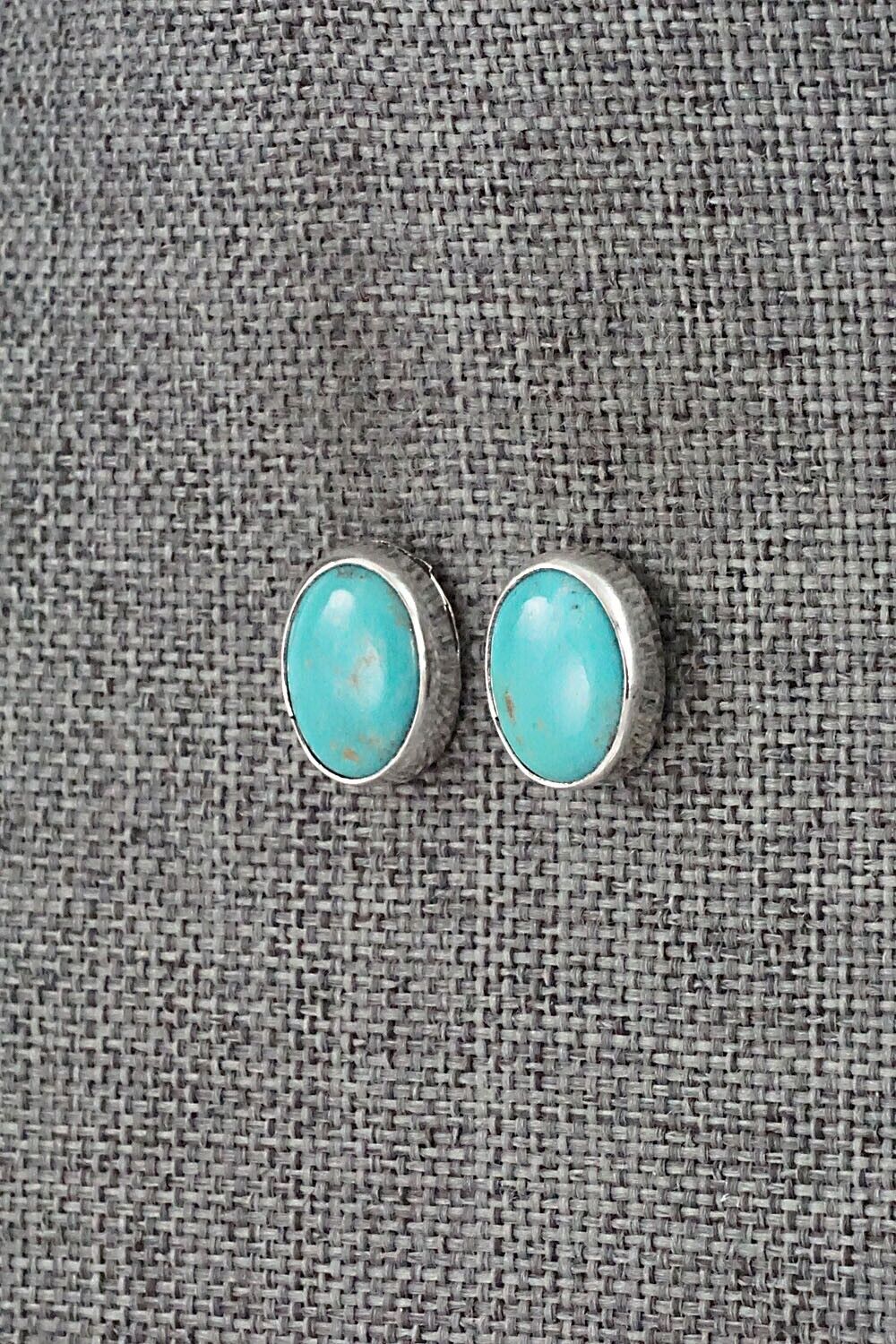 Turquoise & Sterling Silver Earrings - Marco Begaye