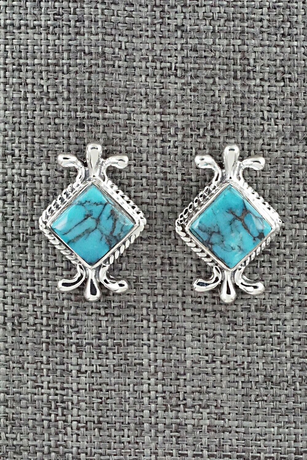 Turquoise and Sterling Silver Earrings - Louise Joe