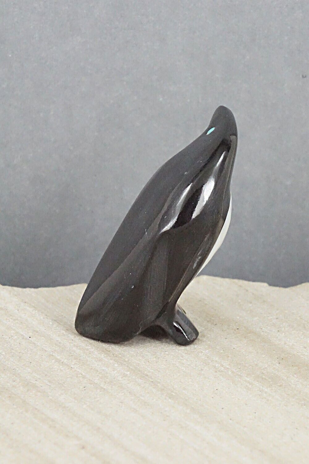 Penguin Zuni Fetish Carving - Calvert Bowannie