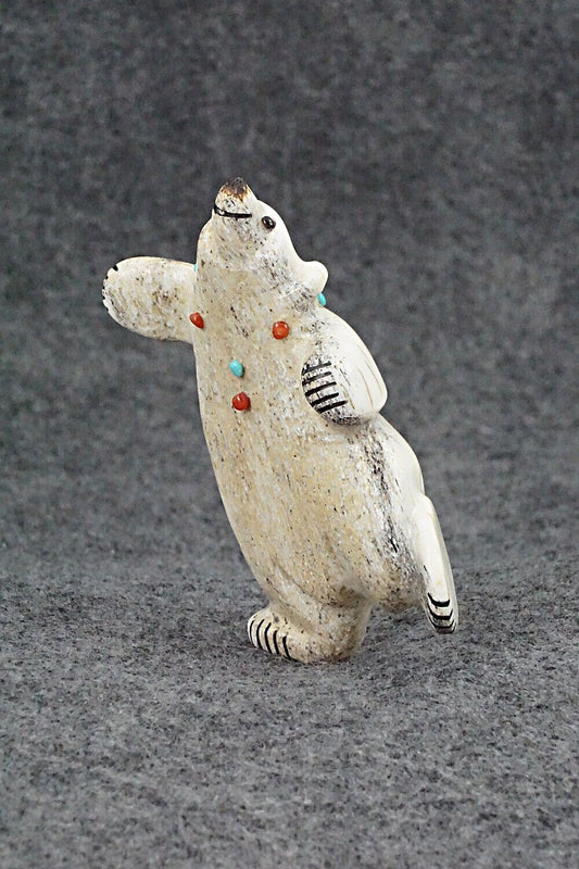 Dancing Bear Zuni Fetish Carving - Claudia Peina