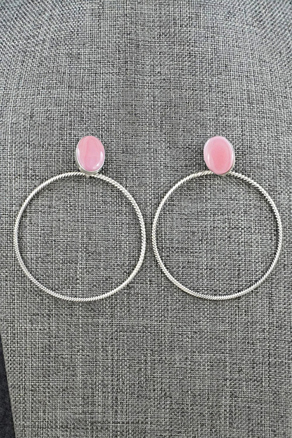 Pink Conch & Sterling Silver Earrings - Verley Betone