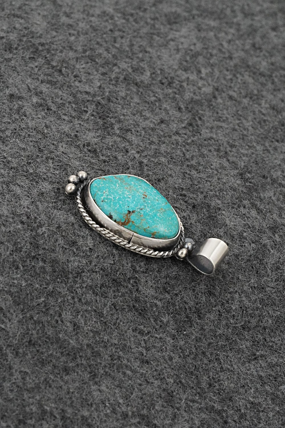 Turquoise & Sterling Silver Pendant - Rena Begay
