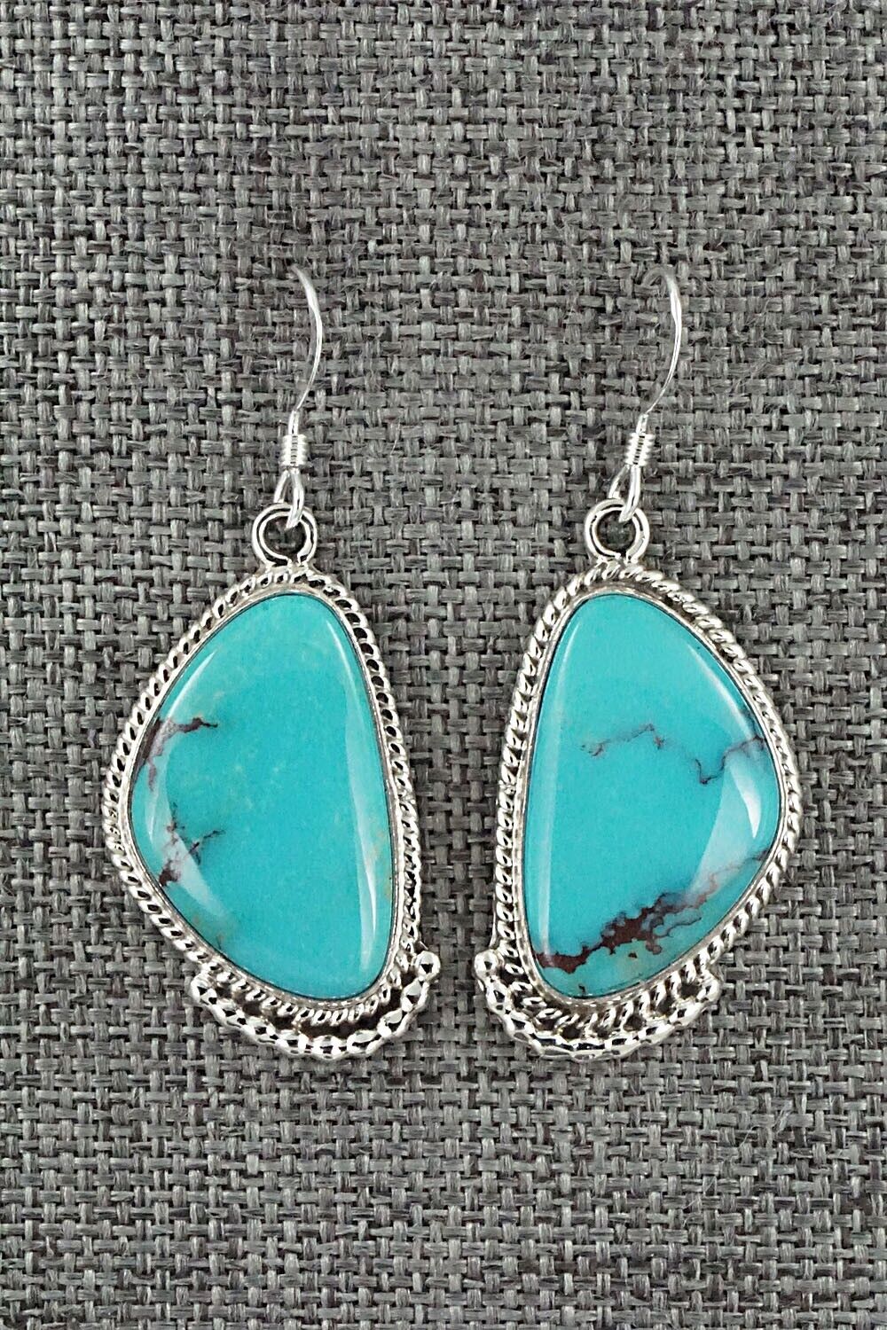 Turquoise & Sterling Silver Earrings - Verley Betone
