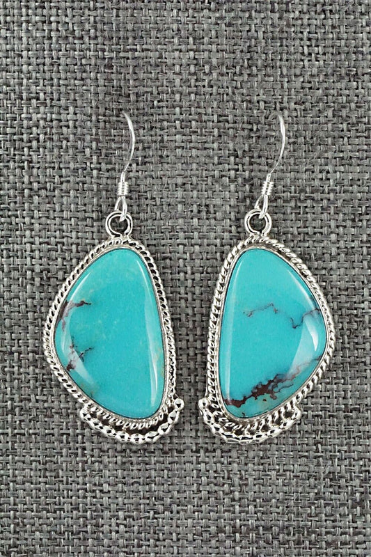 Turquoise & Sterling Silver Earrings - Verley Betone