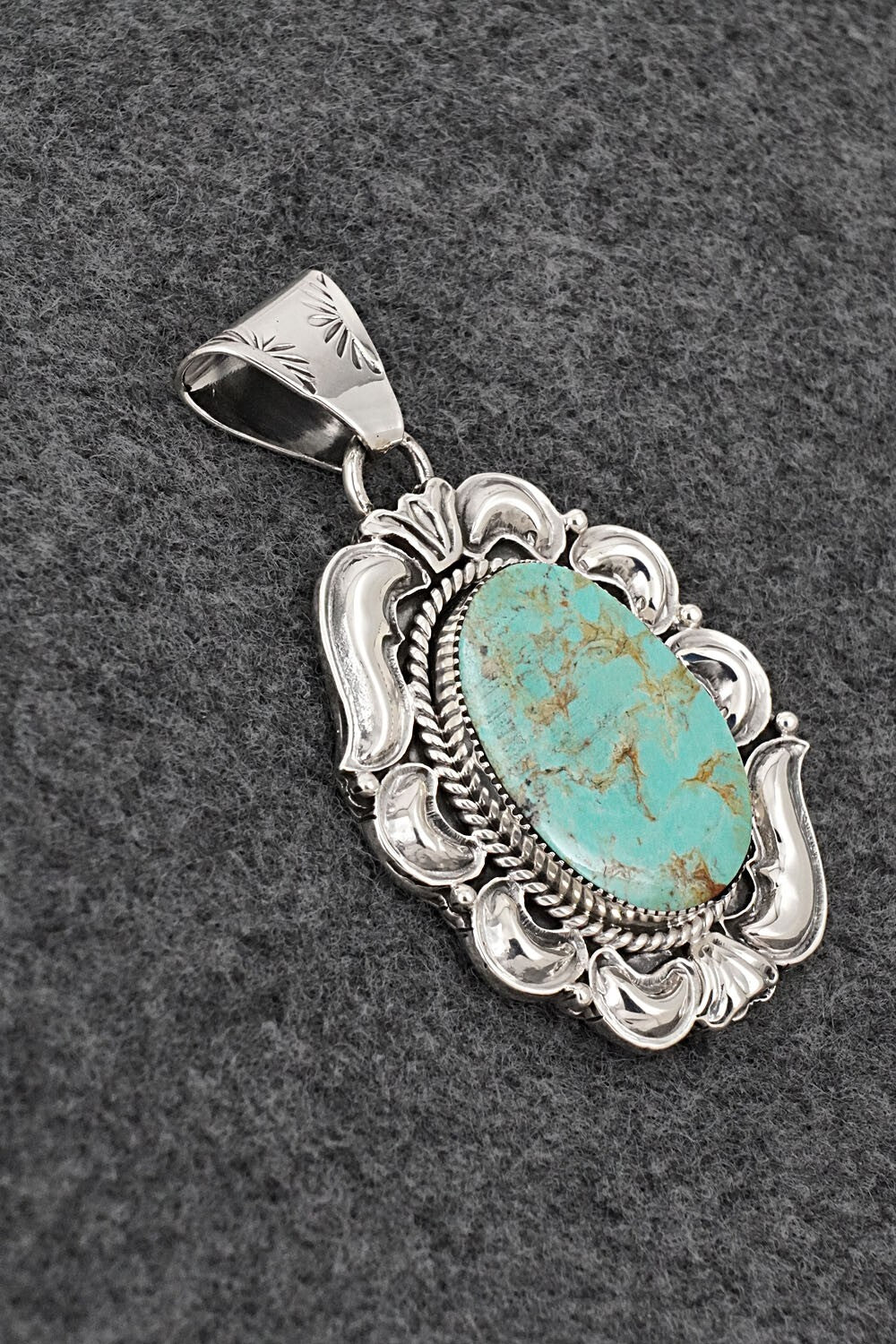 Turquoise & Sterling Silver Pendant - Harold Becenti