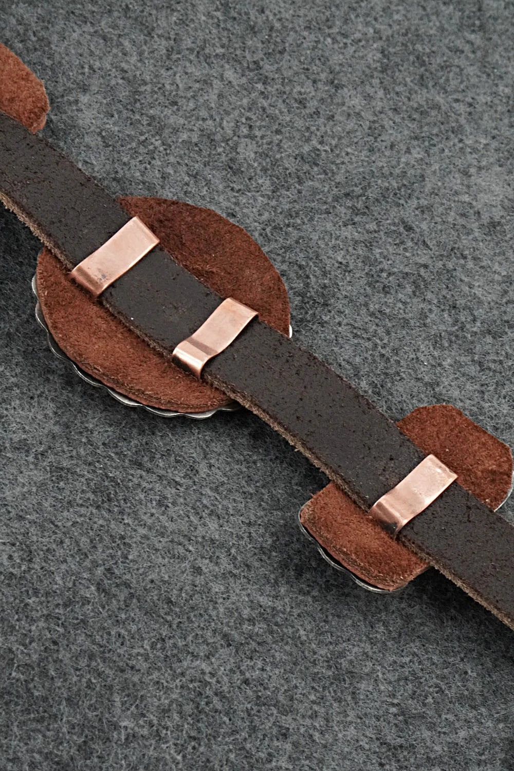 Sterling Silver & Leather Concho Belt - Dan Morgan
