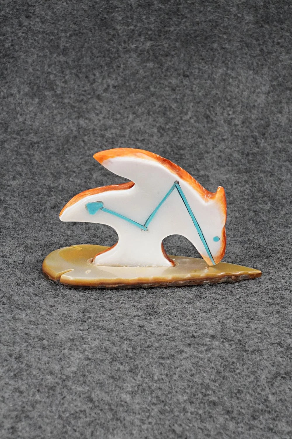 Dinosaur Zuni Fetish Carving - Kenric Laiwakete