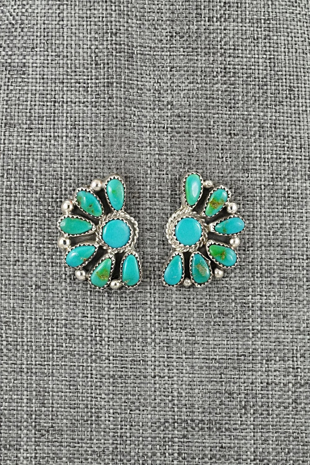 Turquoise & Sterling Silver Earrings - Justina Wilson