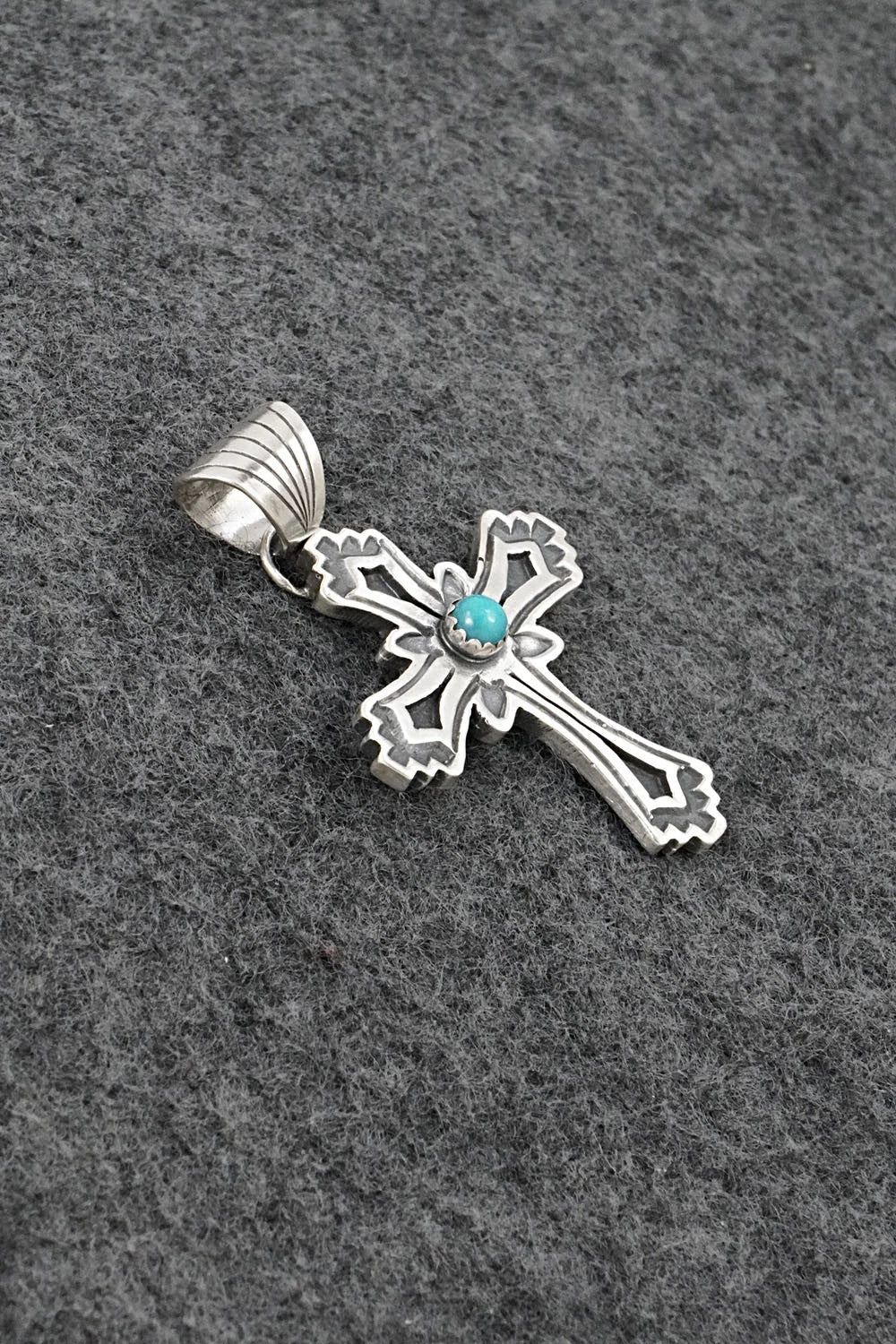 Turquoise & Sterling Silver Pendant - Robertson Martinez