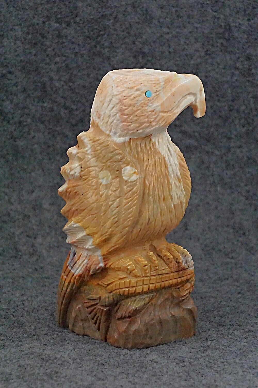 Eagle with Fish Zuni Fetish Carving - Tony Mackel
