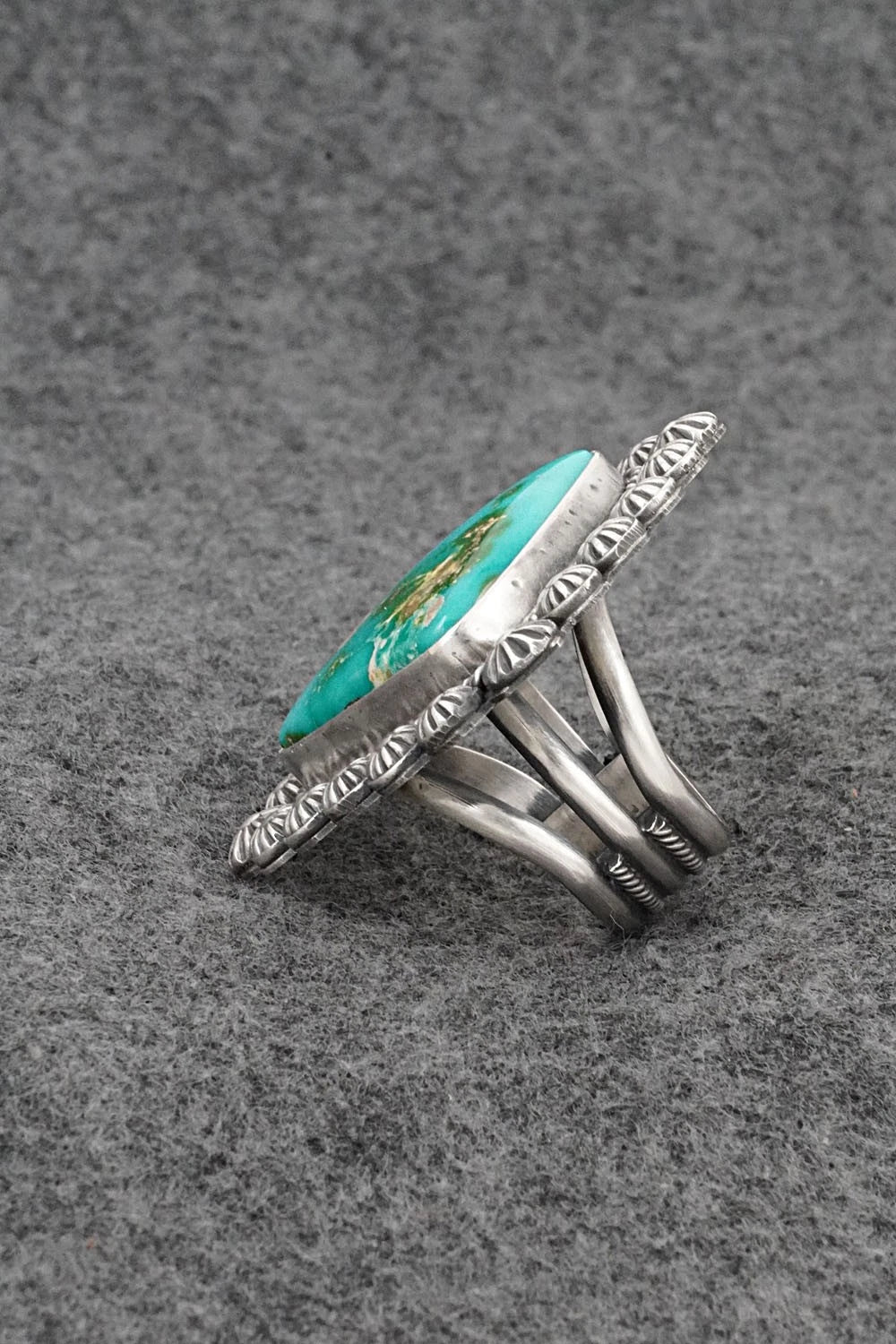 Turquoise & Sterling Silver Ring - Michael Calladitto - Size 9.5
