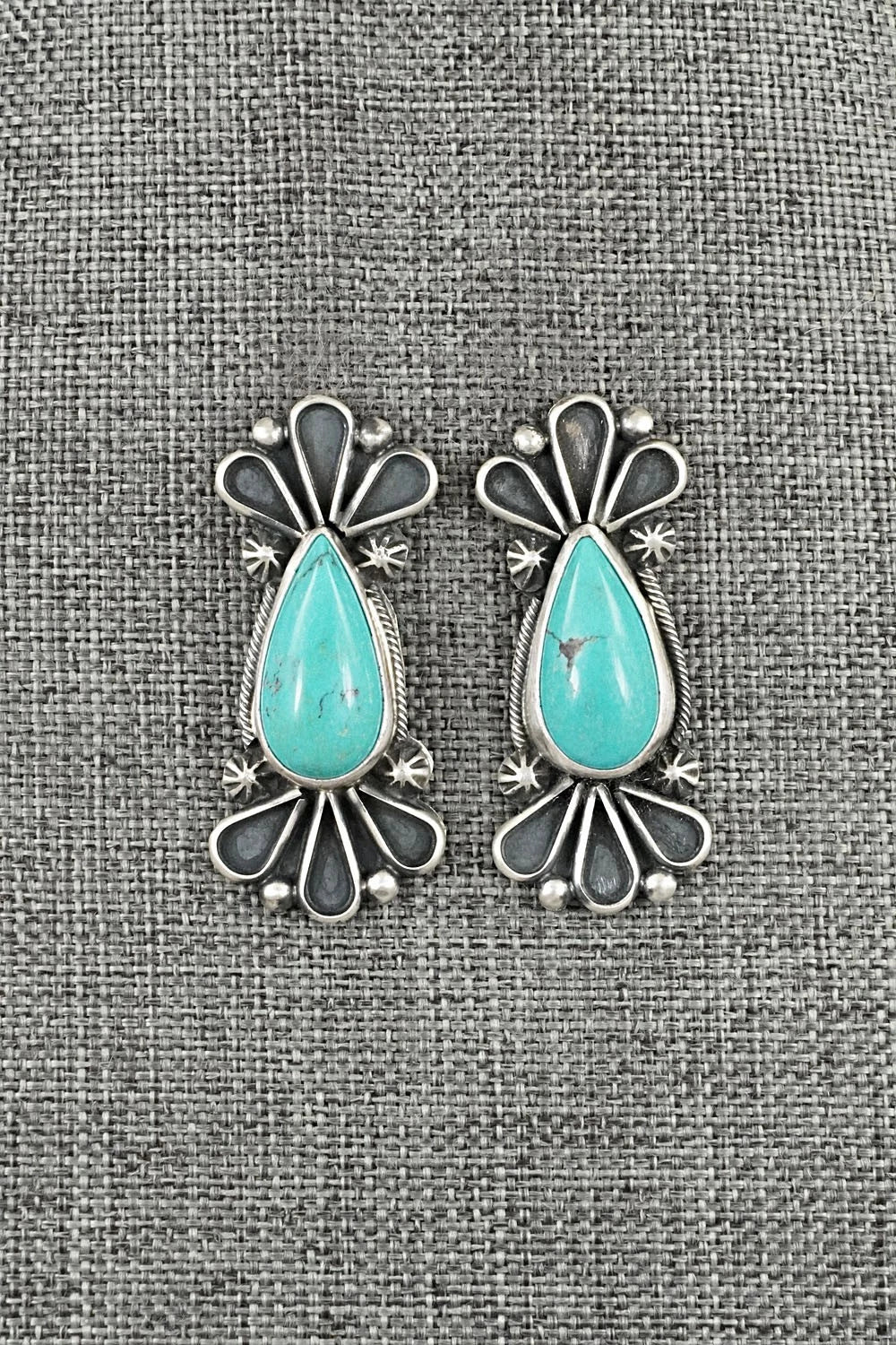 Turquoise & Sterling Silver Earrings - Bobby Johnson
