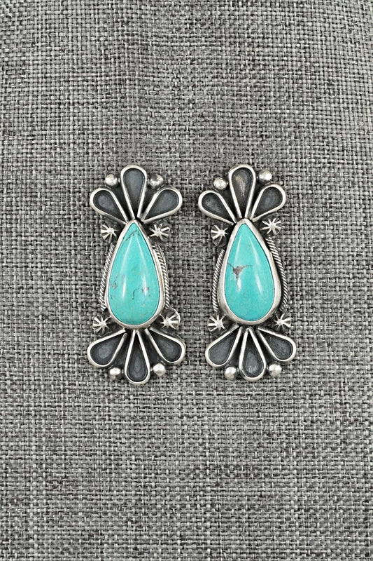 Turquoise & Sterling Silver Earrings - Bobby Johnson