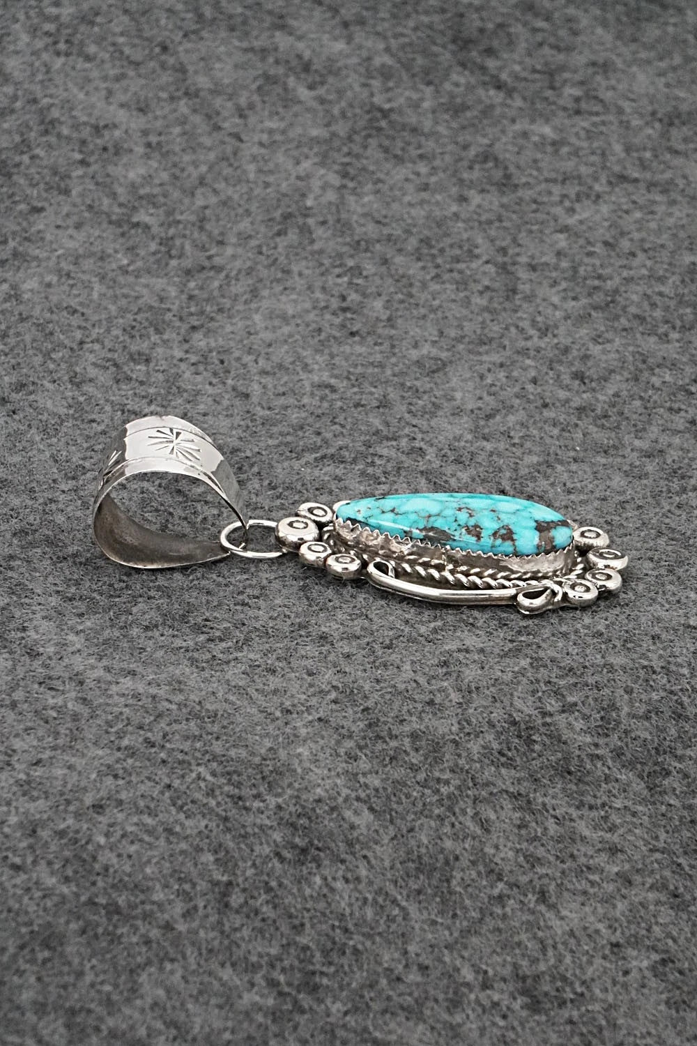 Turquoise & Sterling Silver Pendant - Phil Nez