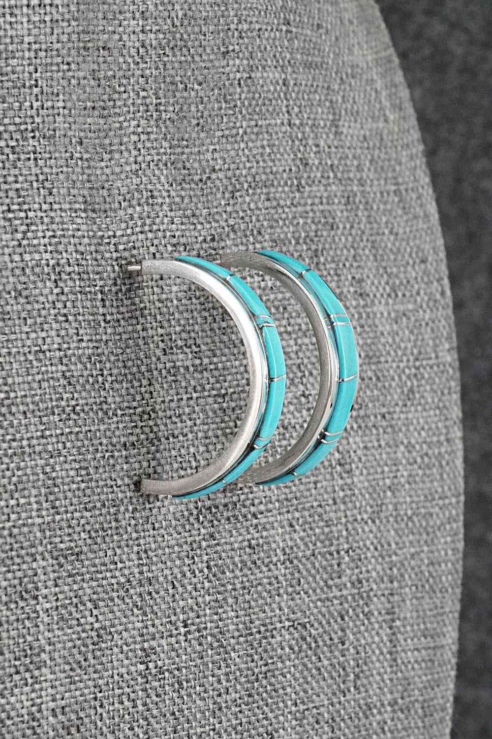 Turquoise & Sterling Silver Earrings - Wilbert Muskett Jr.
