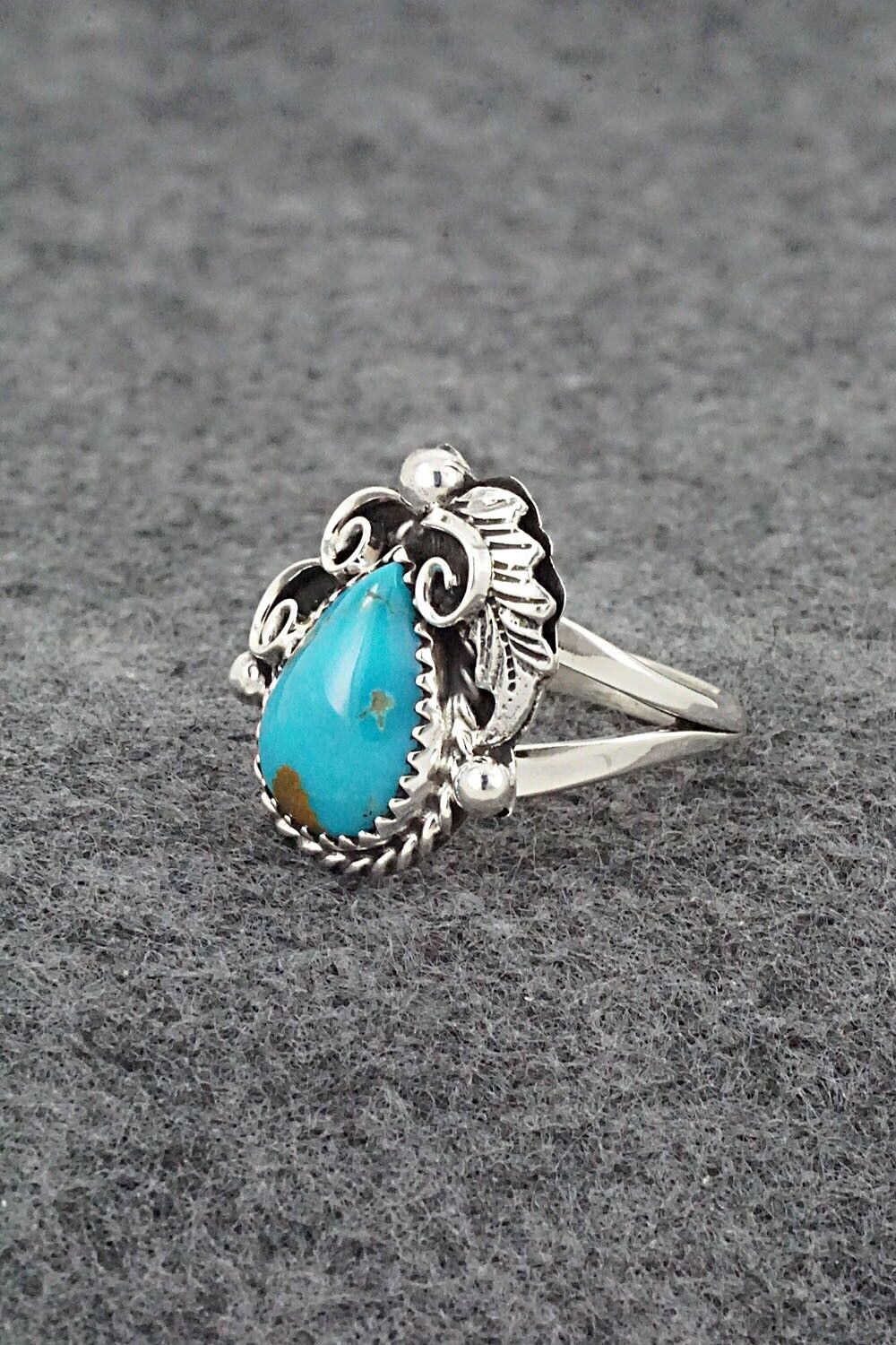 Turquoise & Sterling Silver Ring - Roberta Begay - Size 7
