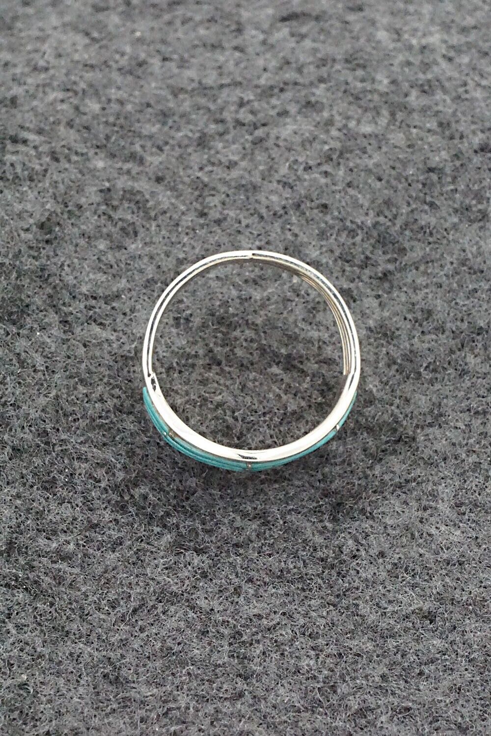 Turquoise & Sterling Silver Ring - Andrew Enrico - Size 7.5