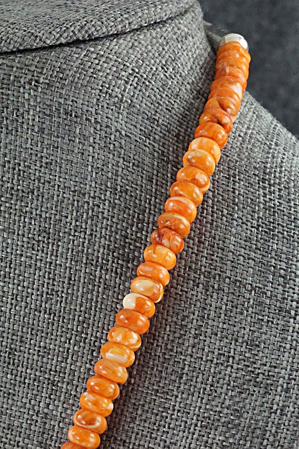 Spiny Oyster & Sterling Silver Necklace - Louise Joe