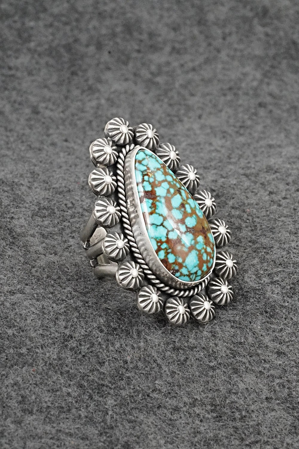 Turquoise & Sterling Silver Ring - Michael Calladitto - Size 9.5