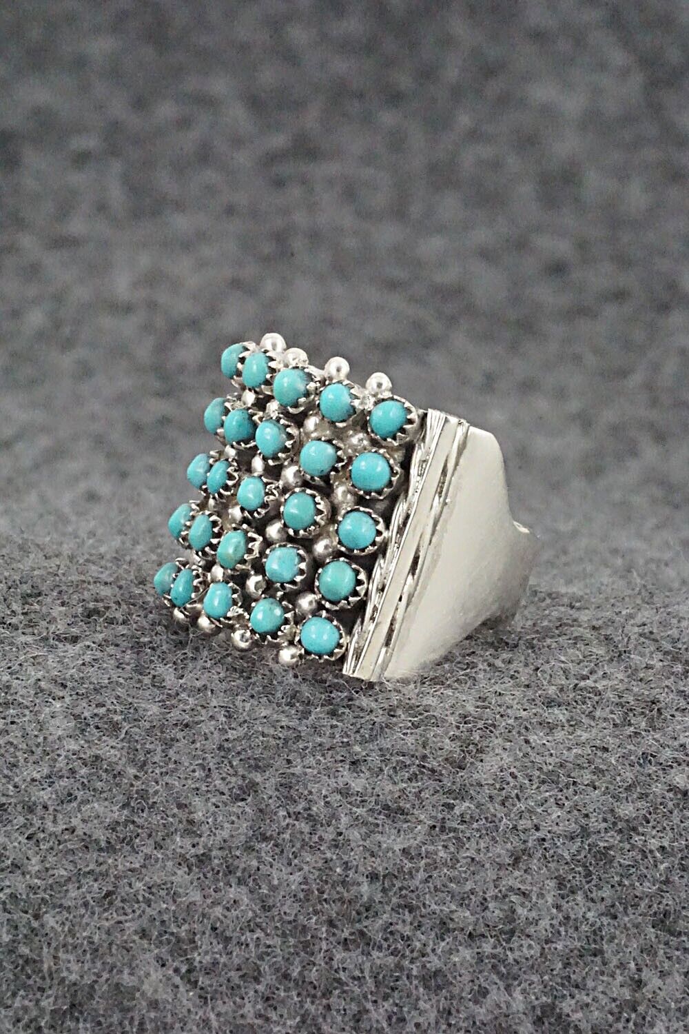 Turquoise & Sterling Silver Ring - Stephen Haloo - Size 7