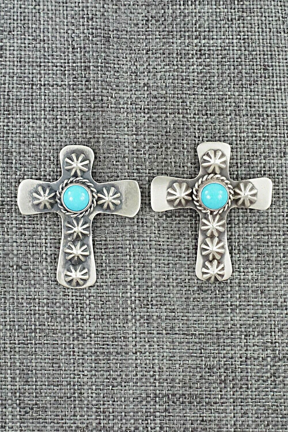 Turquoise & Sterling Silver Earrings - Annie Spencer