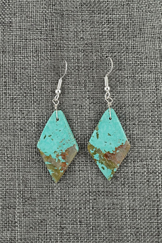 Turquoise & Sterling Silver Earrings - Louise Pete