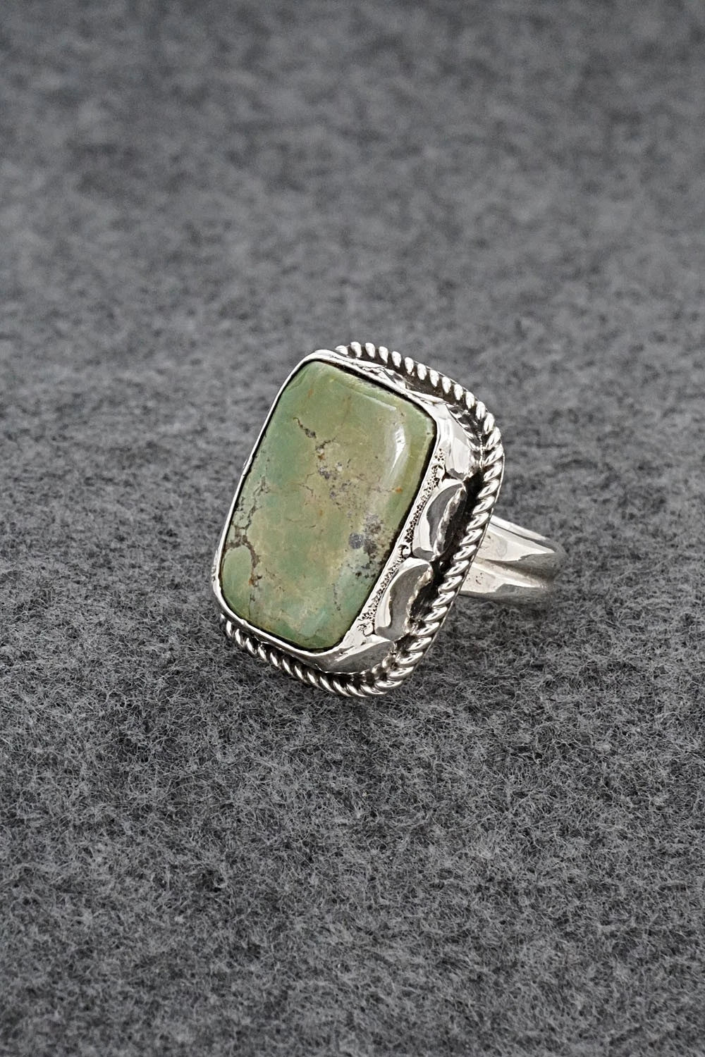 Turquoise & Sterling Silver Ring - Darius Arviso - Size 8