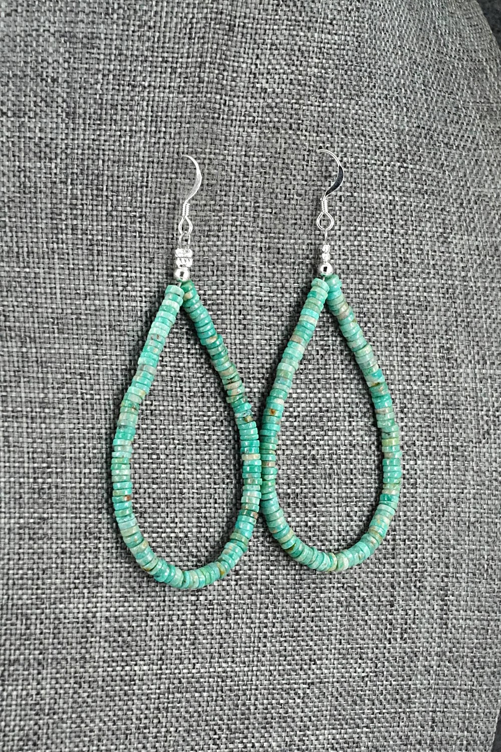 Turquoise & Sterling Silver Earrings - Doreen Jake