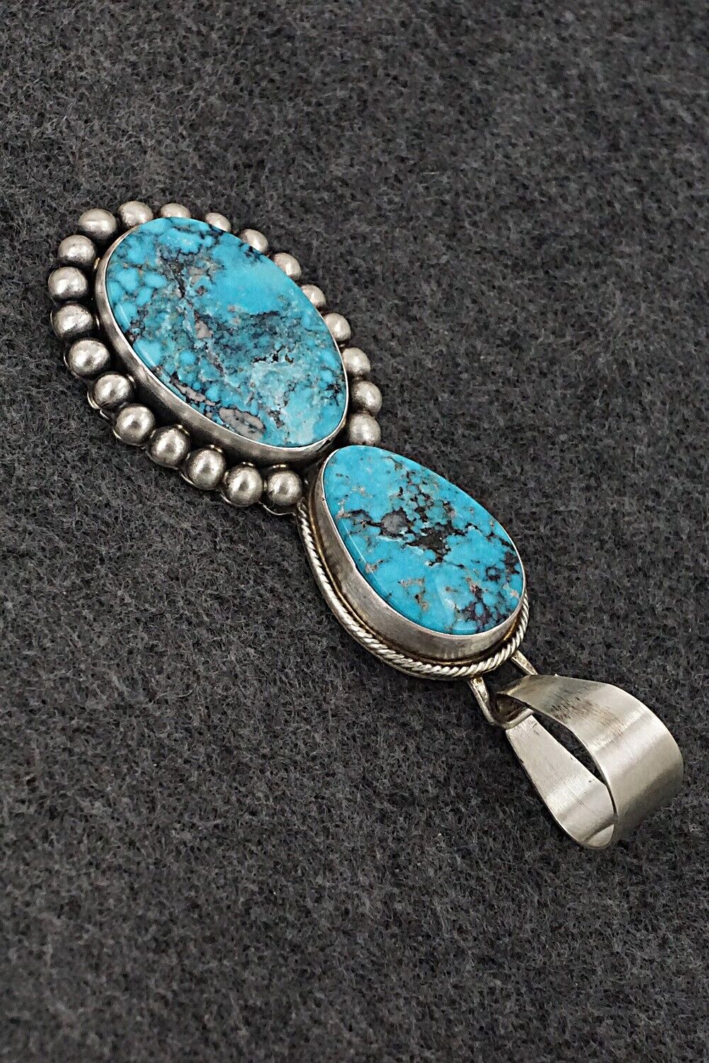 Turquoise & Sterling Silver Pendant - Bobby Johnson