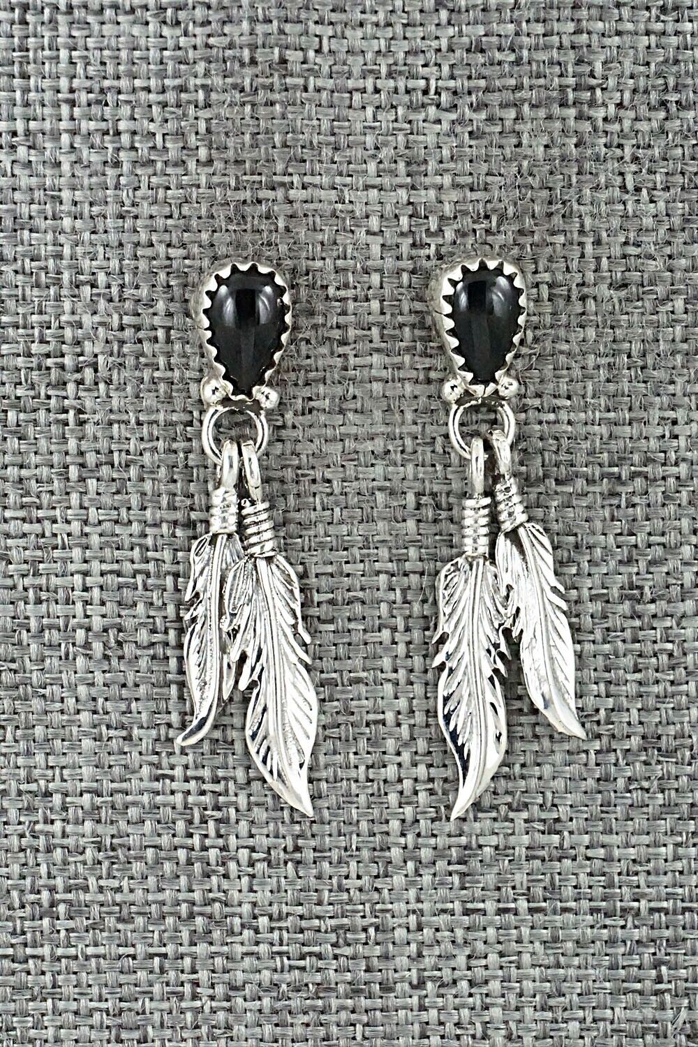 Onyx & Sterling Silver Earrings - Emery Spencer